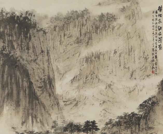 《待细把江山图画》100×111.5cm，1961年