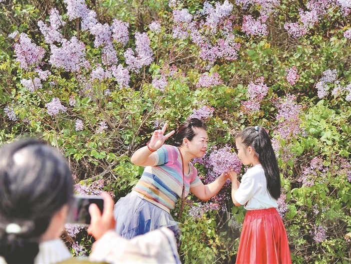陪妈妈去赏花
