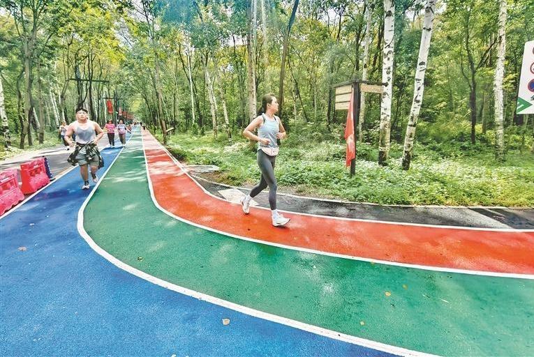 在东林千米生态跑道上肆意奔跑
